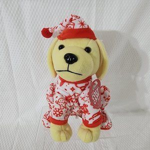 COPY - Raising Cane's Chicken 2020 Plush Stuffed Puppy Dog Christmas Pajamas 8"